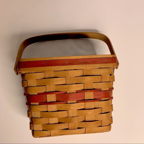 LONGABERGER CHRISTMAS COLLECTION HOLIDAY MEMORY BASKET 1989 - Picture 3 of 5